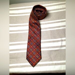 Haines & Bonner Geometric Silk Neck Tie Stunning